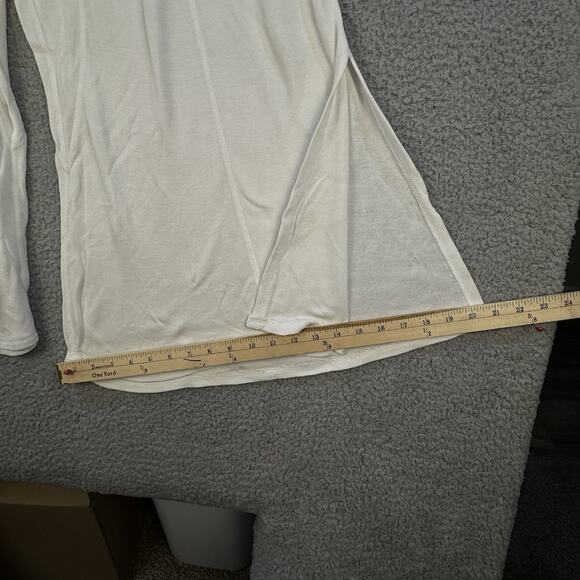 Palazzon Women’s White Soft Cotton-Blend Drawstring Pants Size 26 - Picture 8 of 9